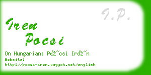 iren pocsi business card